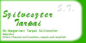 szilveszter tarpai business card